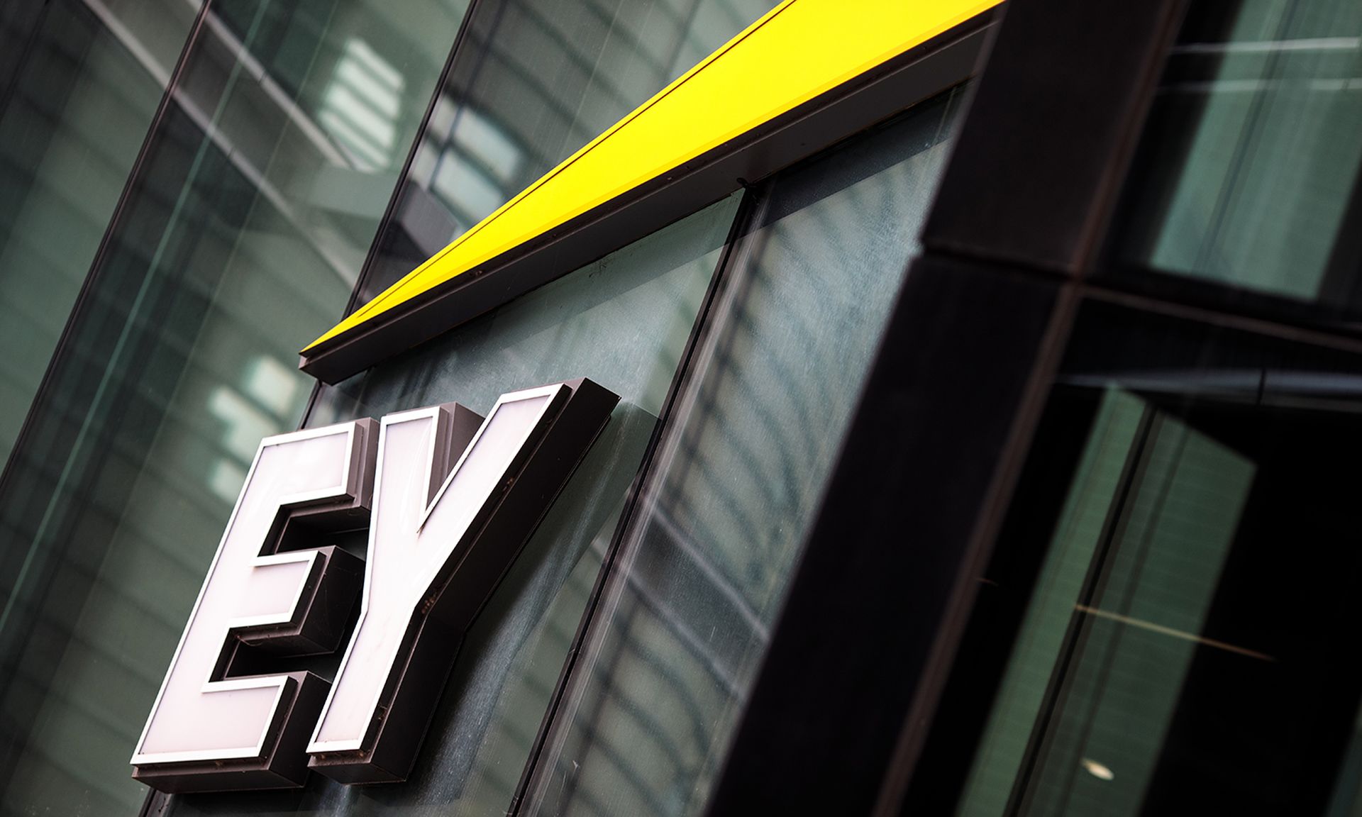 The Ernst & Young (EY) sign