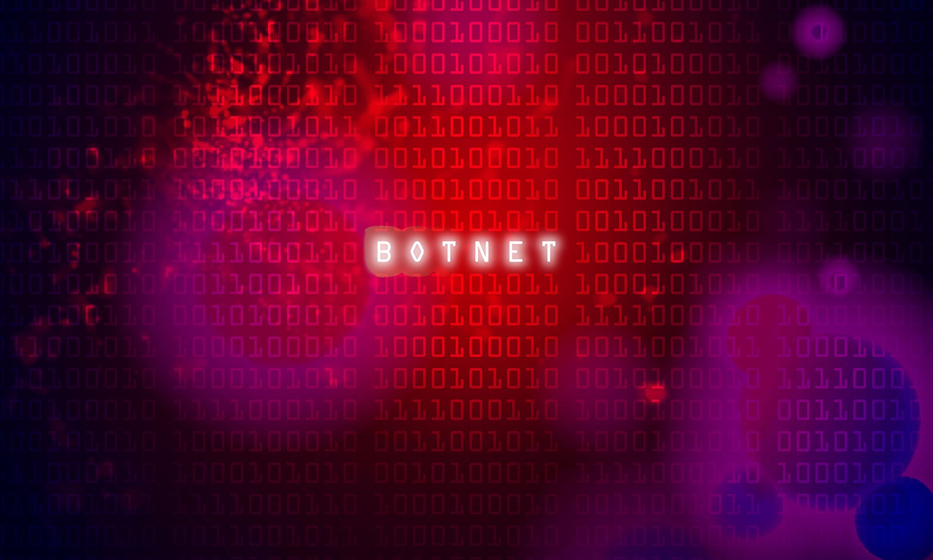 The word "botnet" is seen over a background of 1s and 0s.