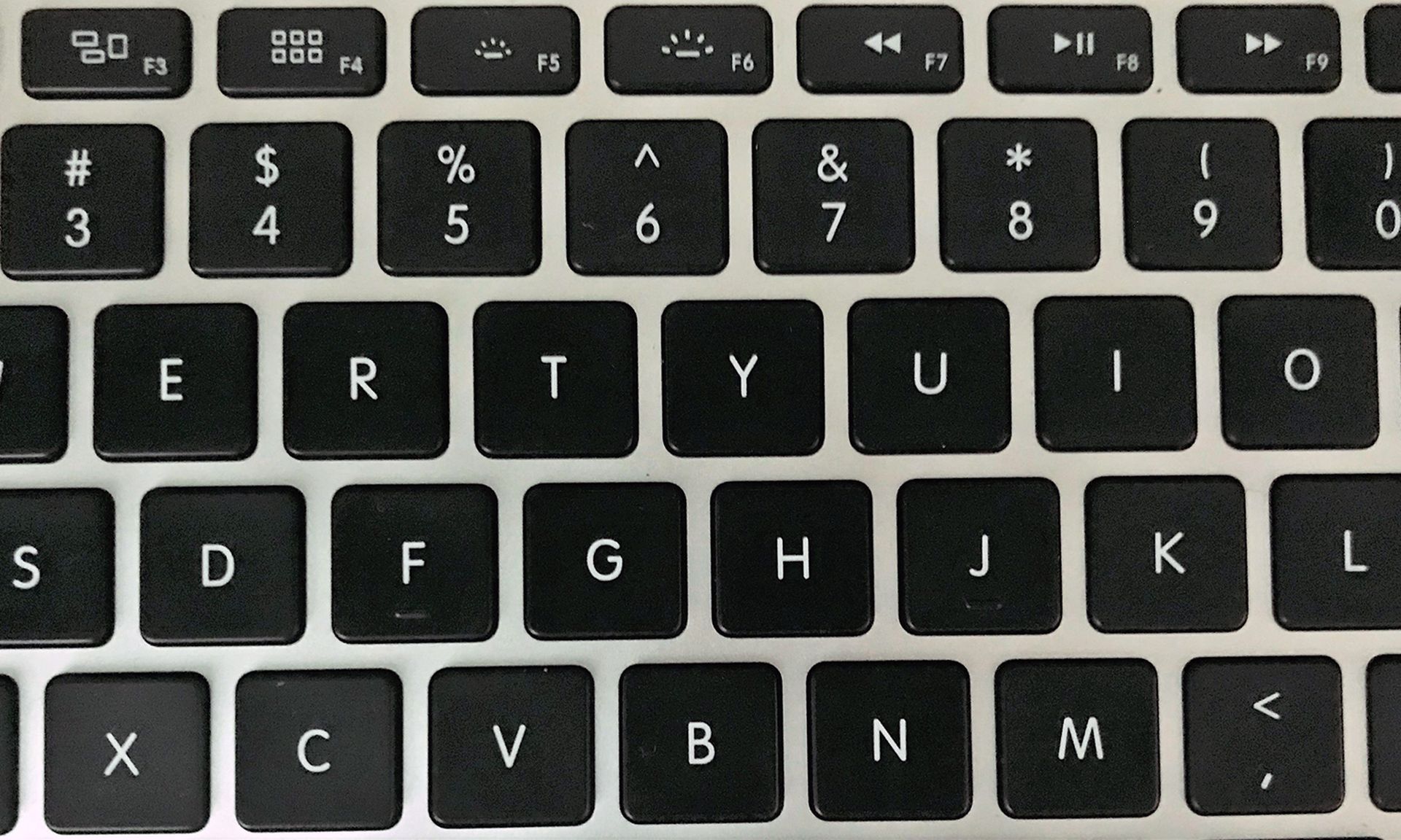 A photo of a laptop computer keyboard.