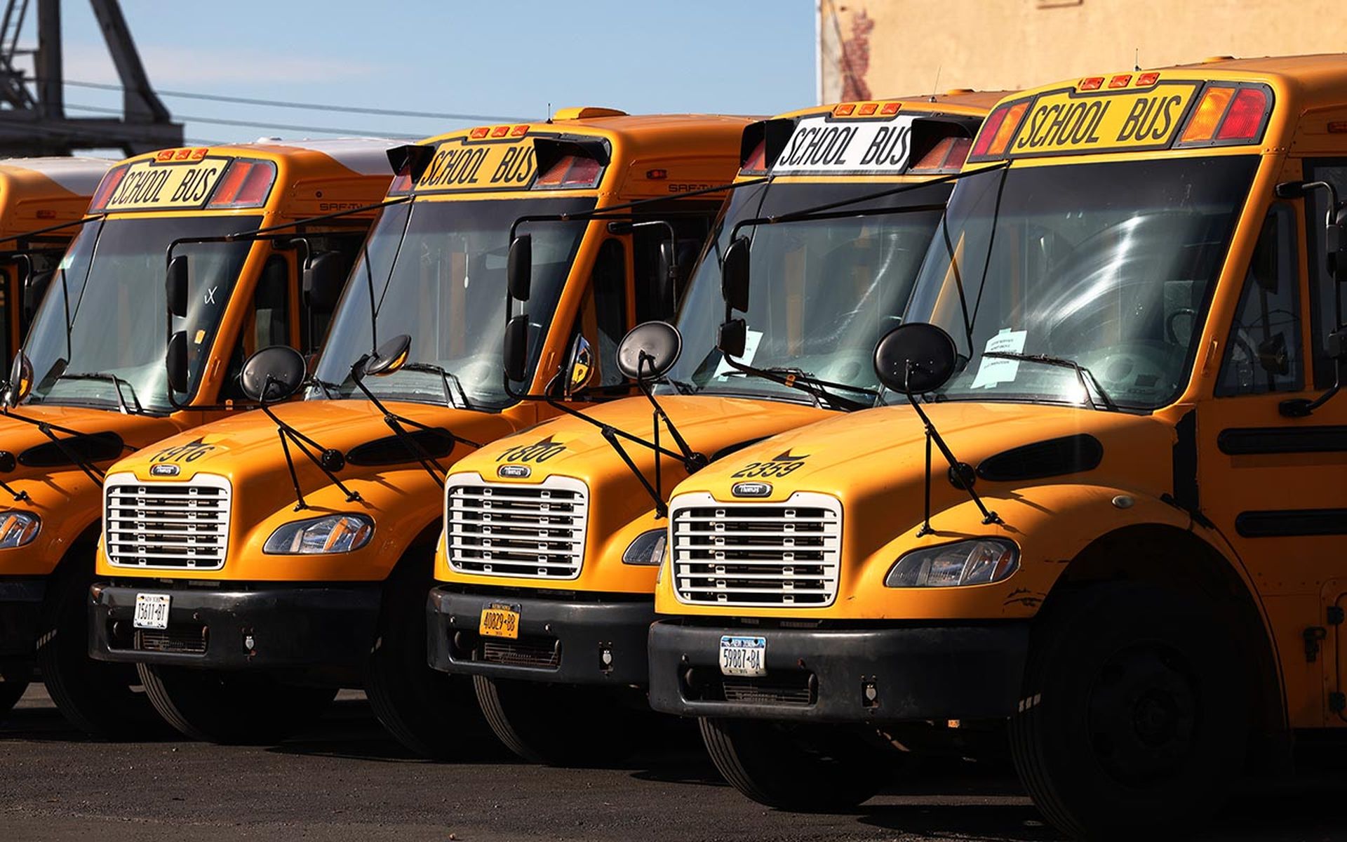 School buses in New York City