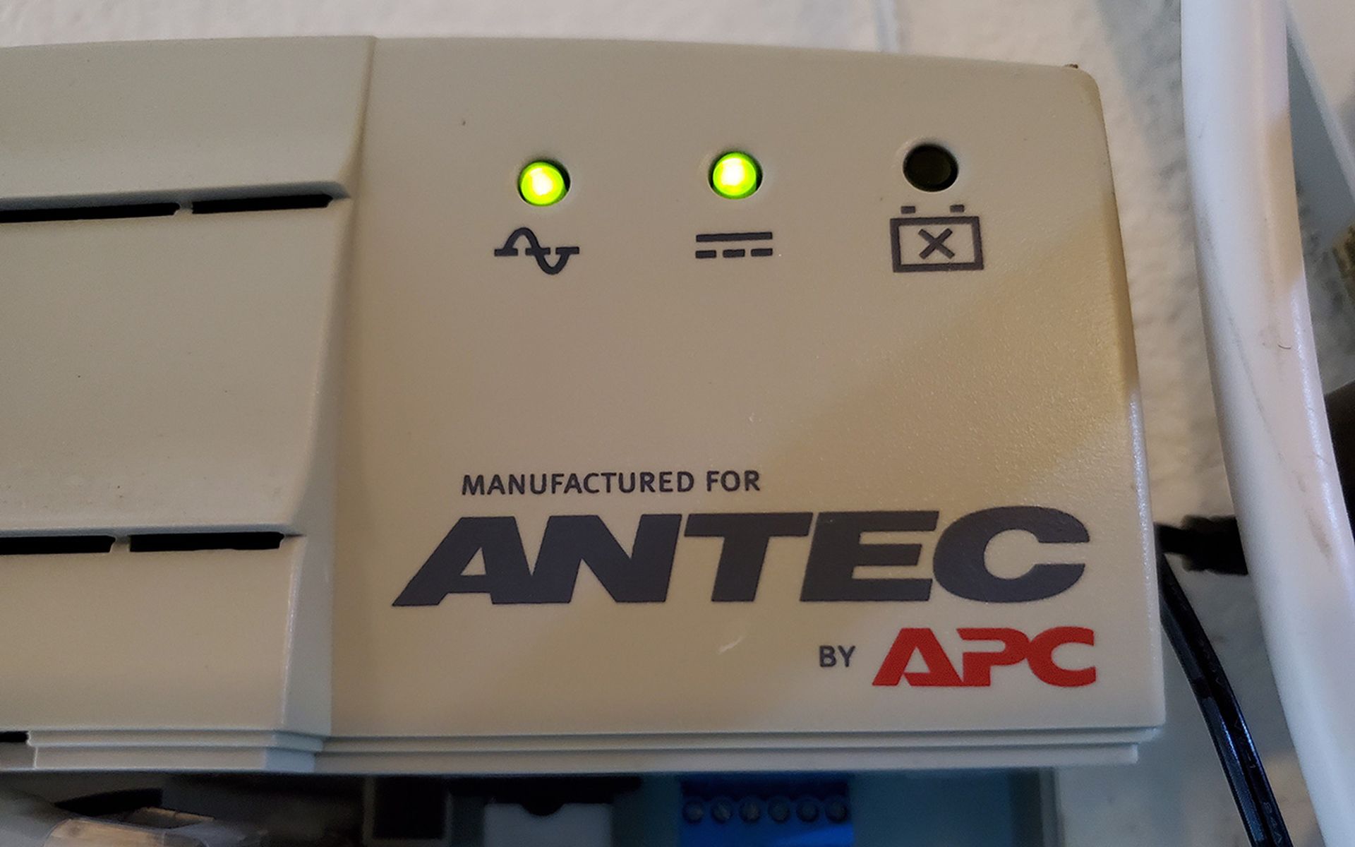 Closeup of APC Power Supply