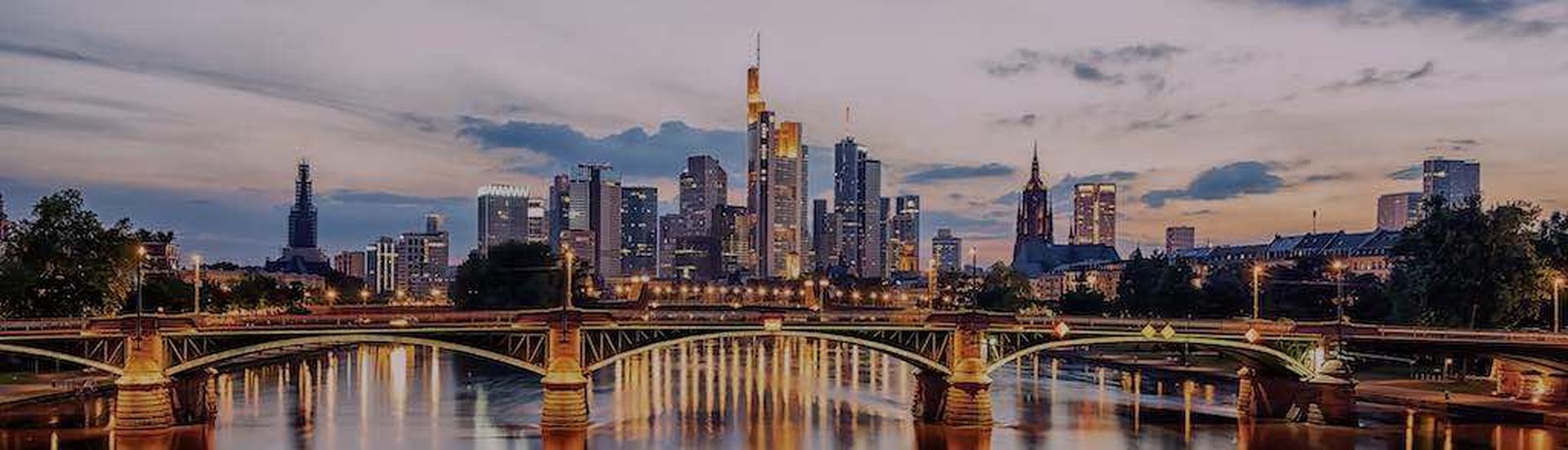 The business district in Frankfurt