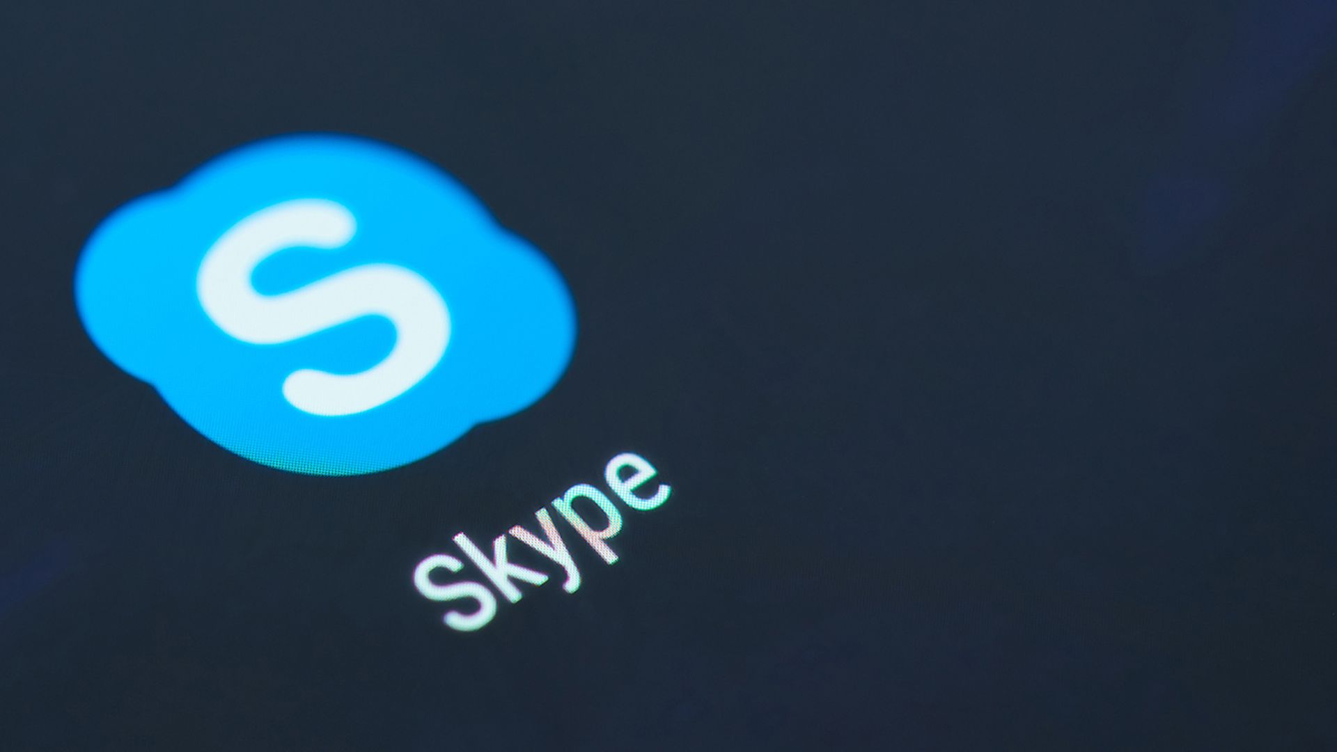 Skype application icon on smartphone screen.