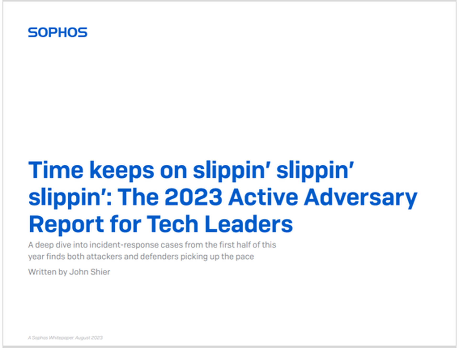 2023 Active Adversary Report for Tech Leaders