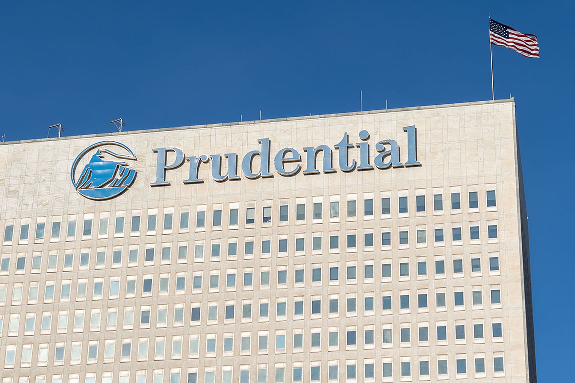 Prudential sign on their headquarters building in New Jersey.