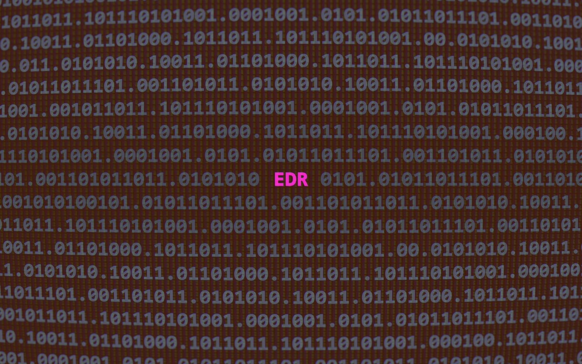 Cyber attack edr. Vulnerability text in binary system ascii art
