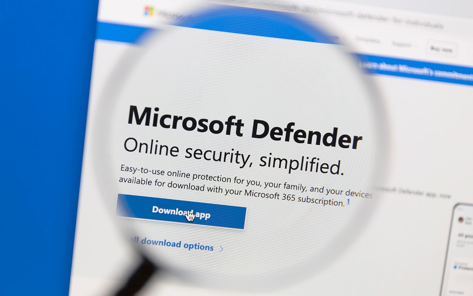Microsoft Defender website.