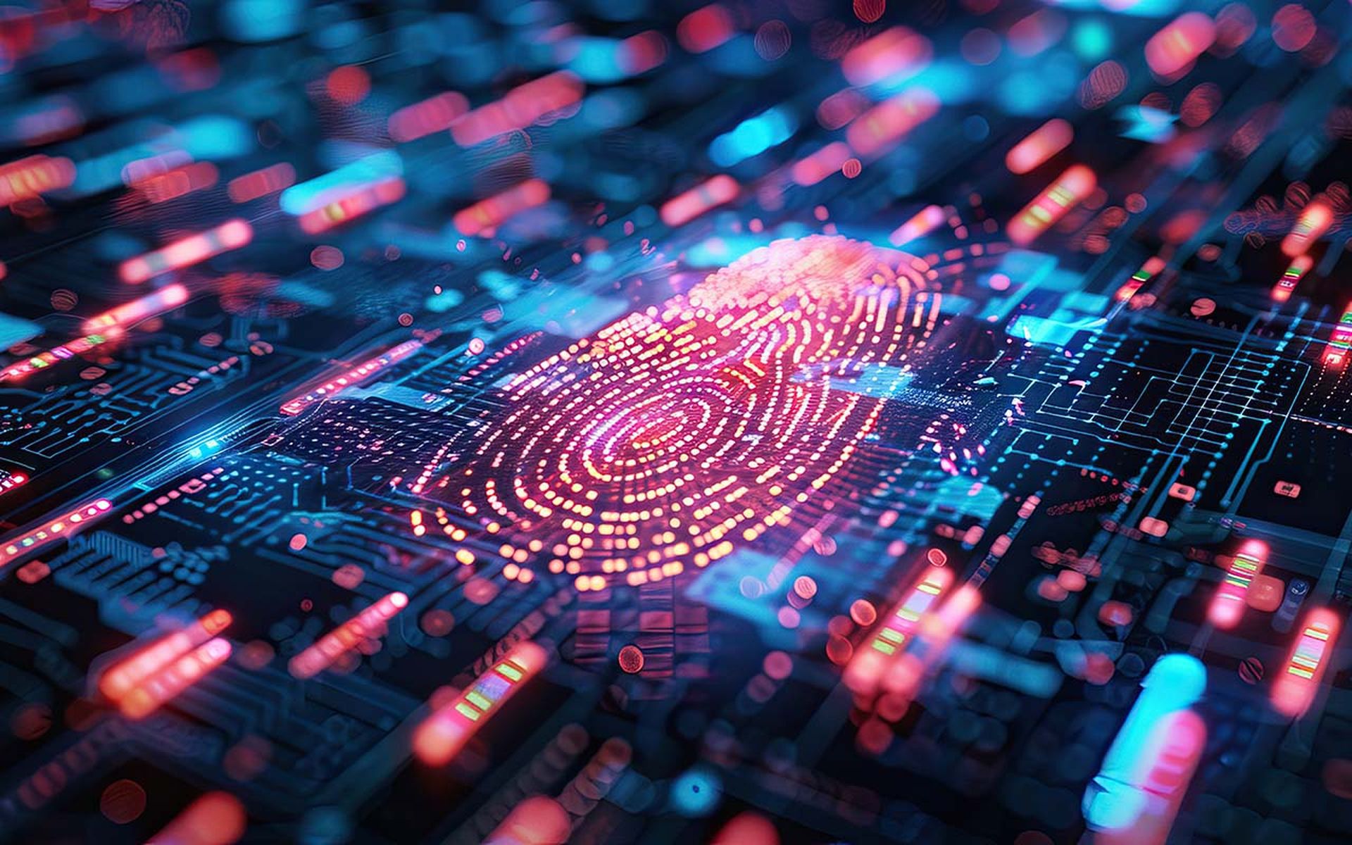 Futuristic Digital Fingerprint Scanning Technology