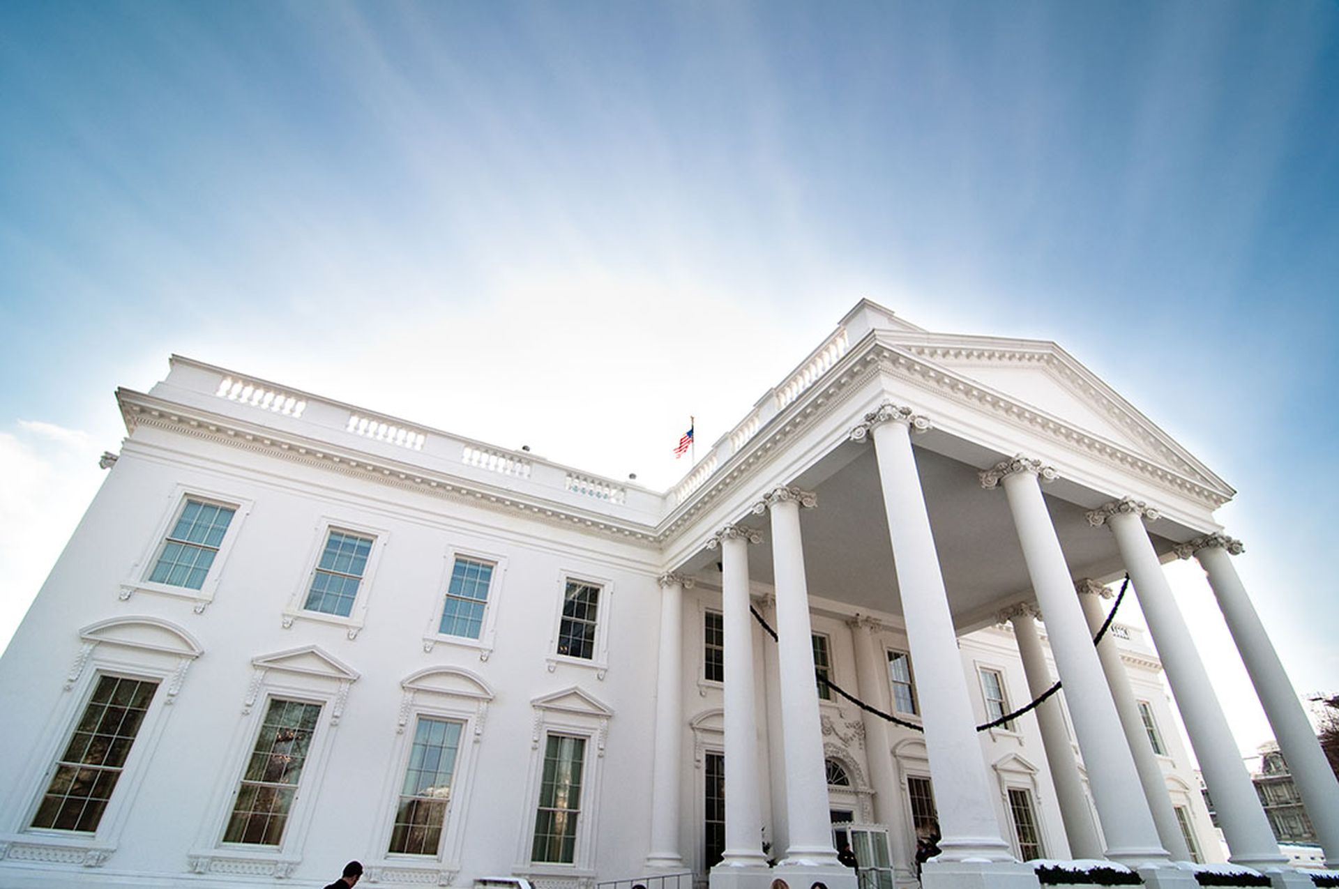 The North Portico of the White House in Washington, D.C.