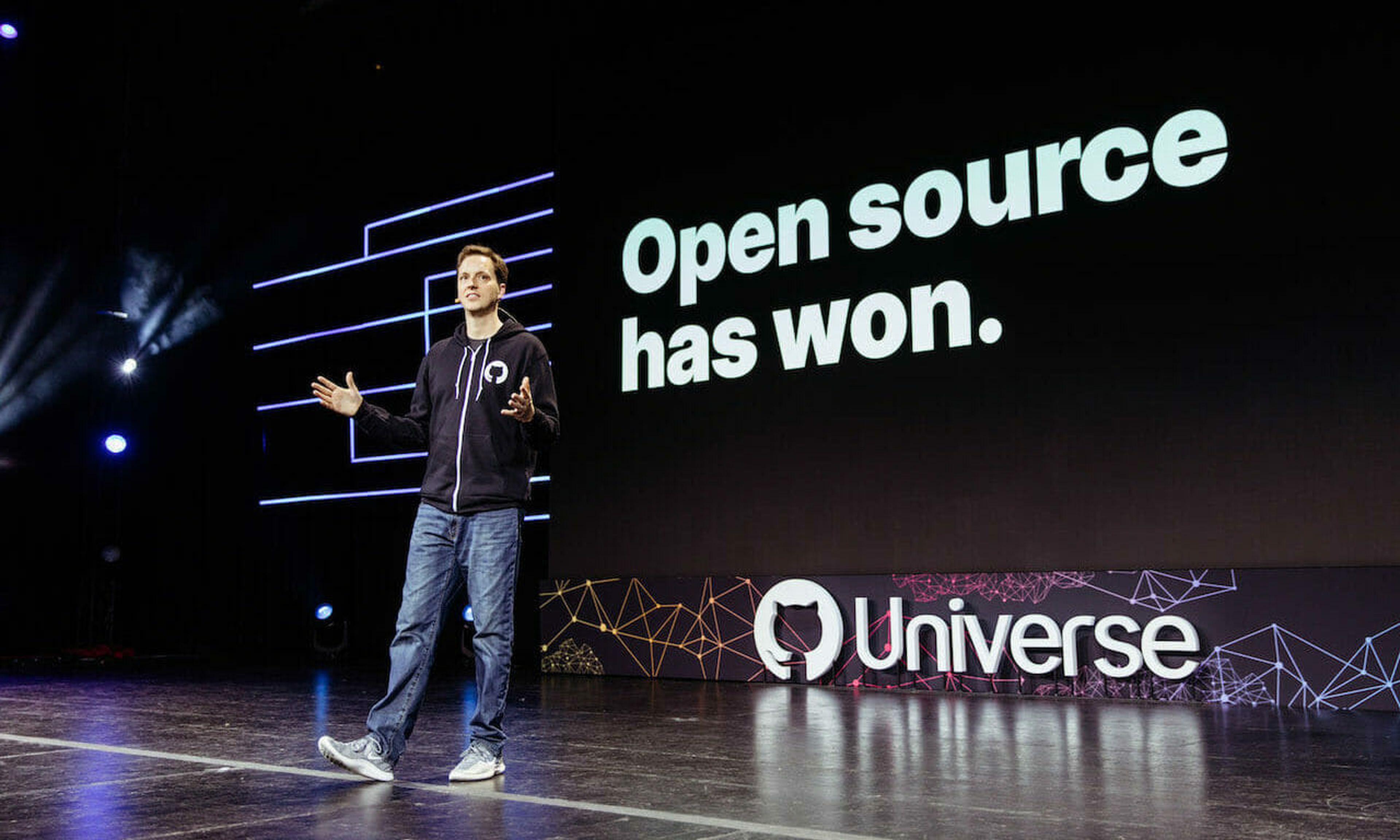 GitHub CEO Nat Friedman speaks at GitHub Universe 2020.