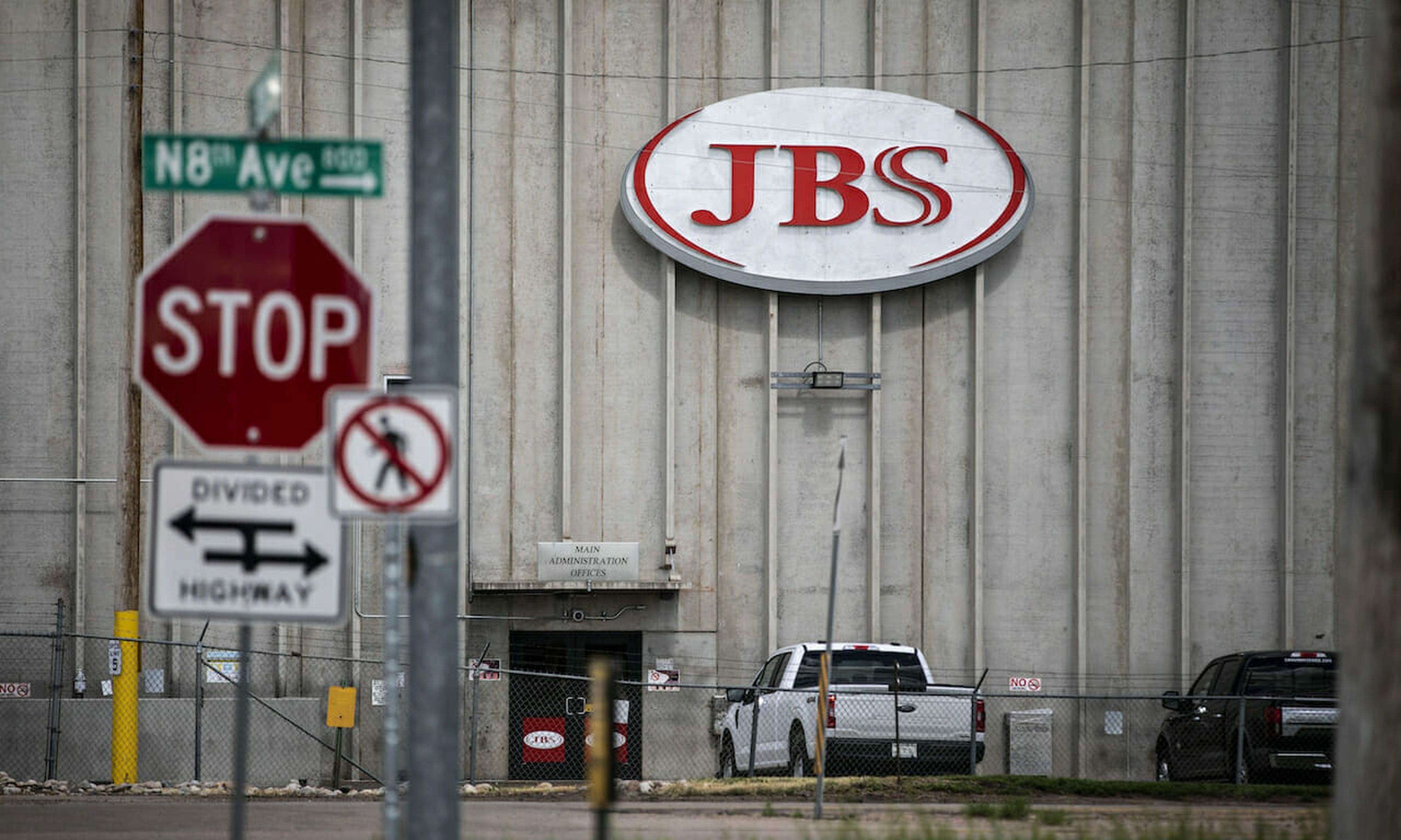 JBS food processing was among the companies targeted by ransomware gang REvil. Credit ratings agency Fitch Ratings said industries that rely too much on a single IT or security provider that gets hit with ransomware could see their credit posture harmed if it leads to significant service disruption. (Chet Strange/Getty Images)