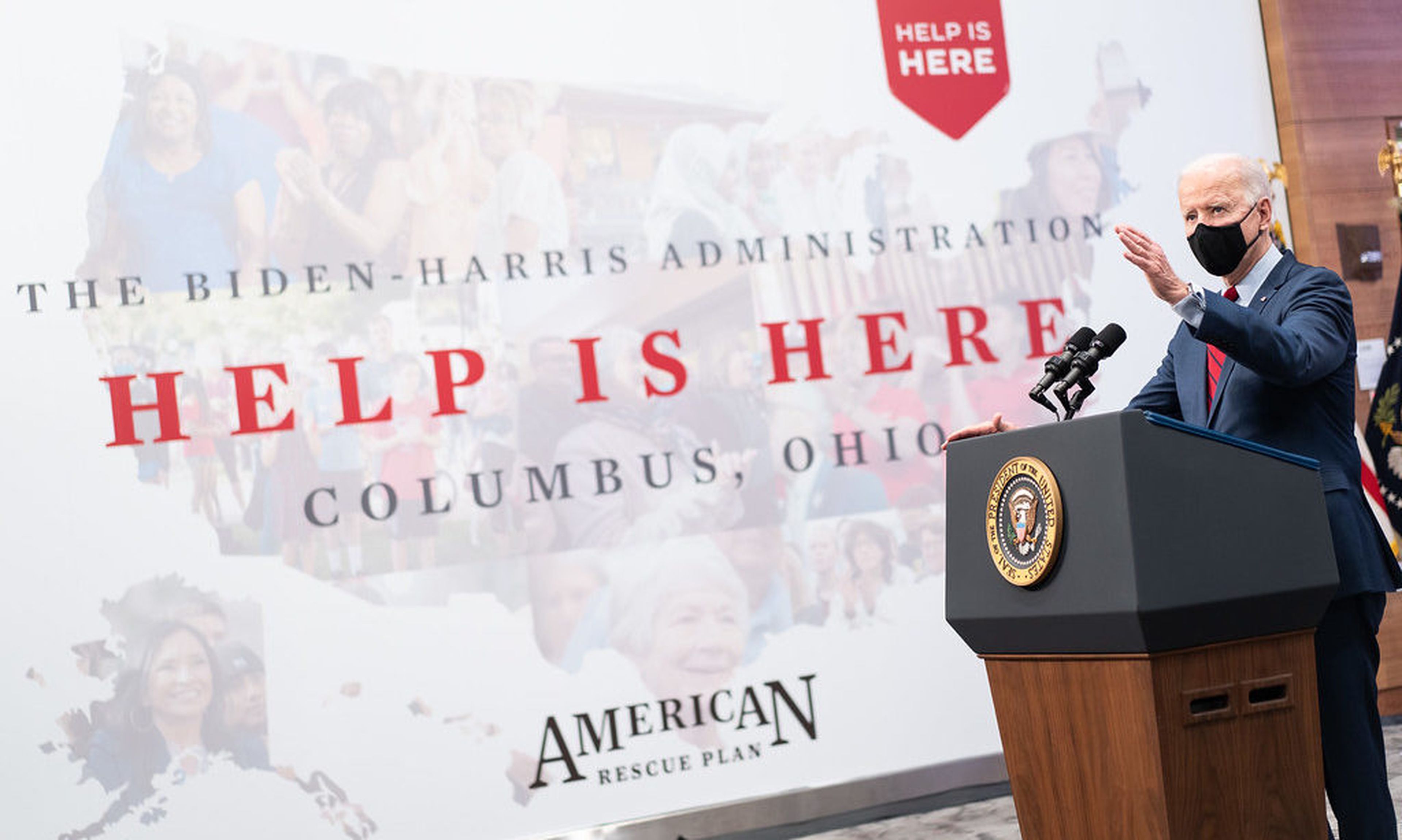 President Joe Biden delivers remarks March 23, 2021, at the Arthur James Cancer Hospital and the Richard Solove Research Institute in Columbus, Ohio. (Official White House Photo by Adam Schultz)