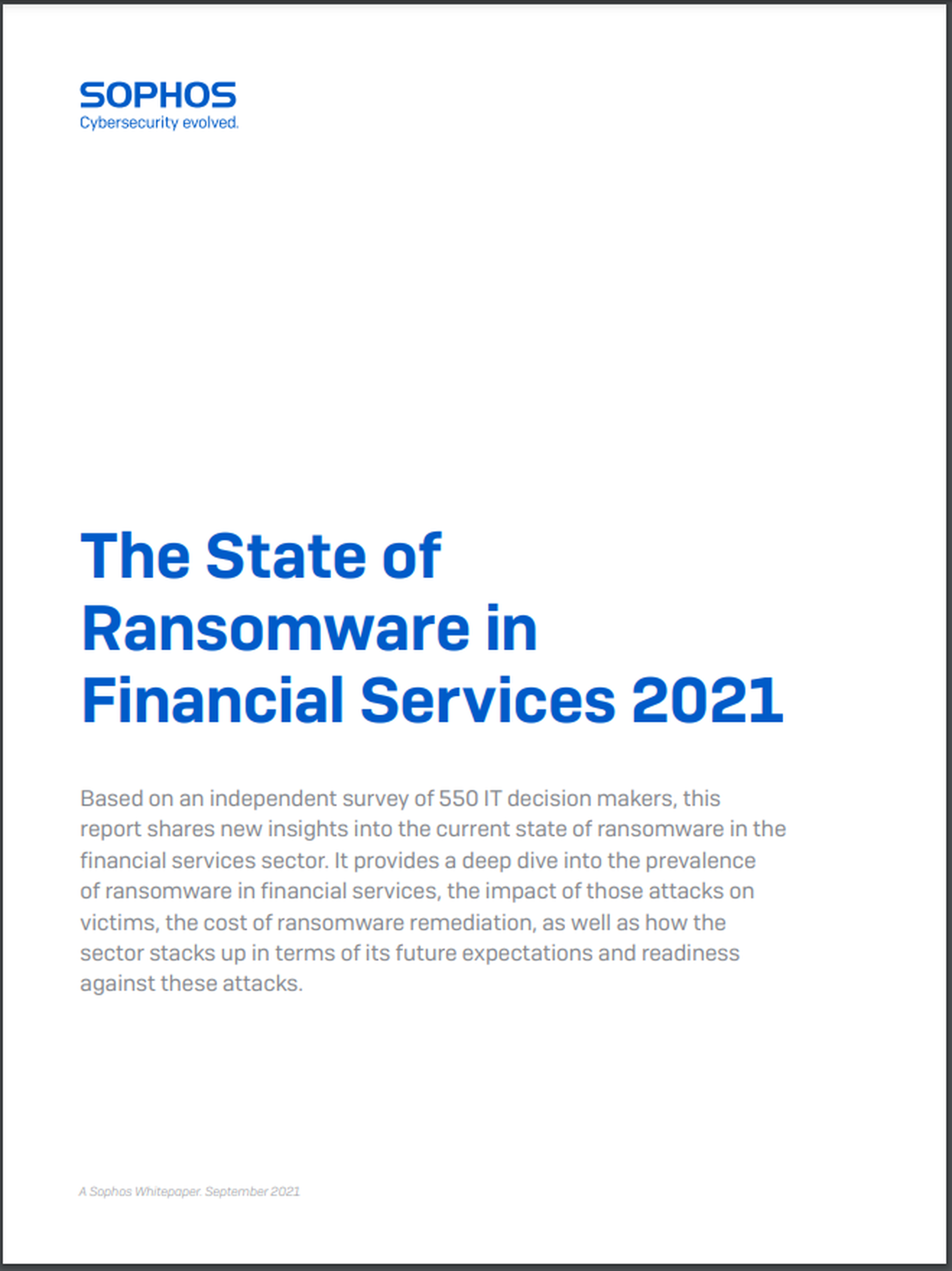 State of Ransomware in Financial Services 2021
