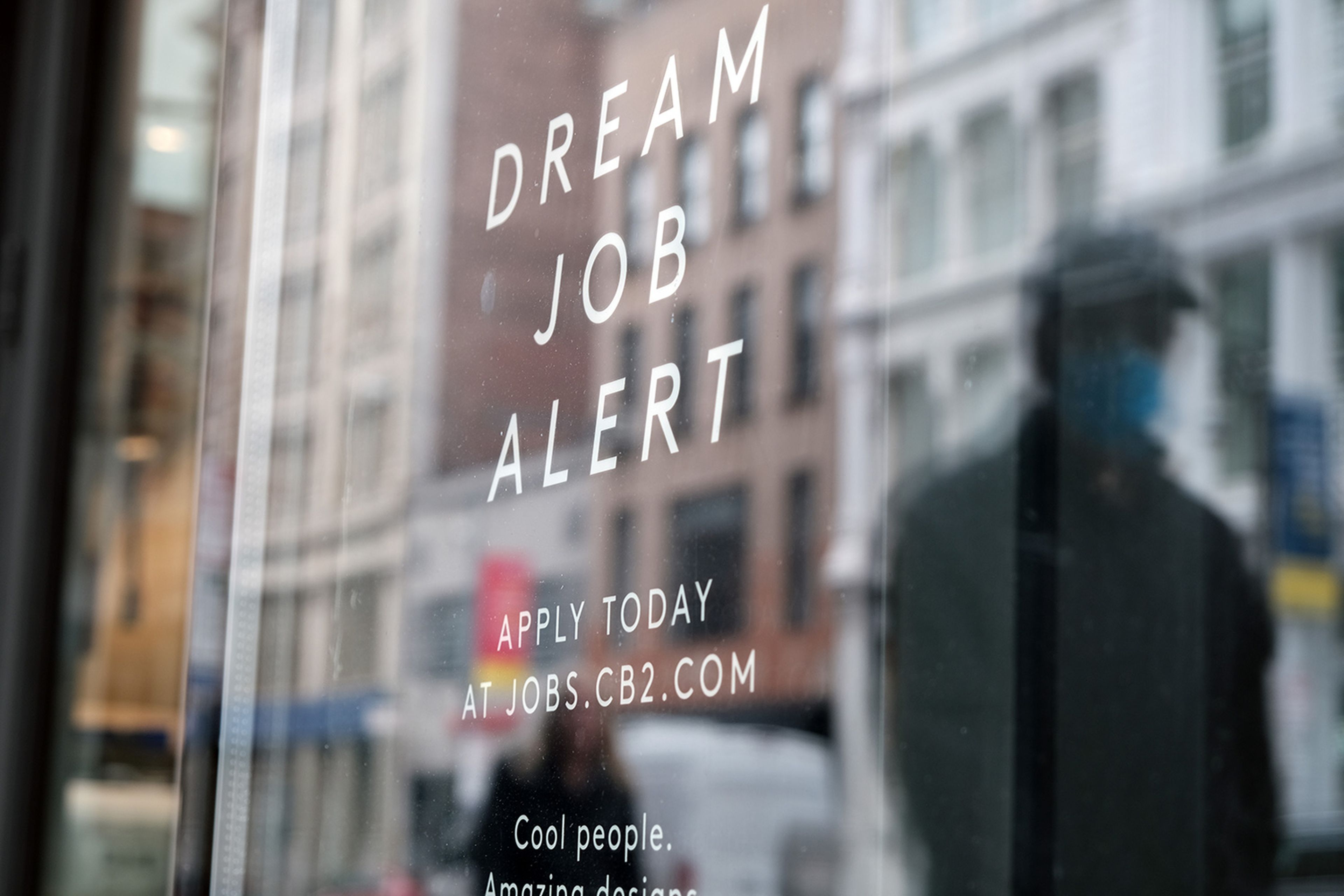 The FBI is warning employers of applicants for remote work using stolen PII or even deepfakes. Pictured: A &#8220;help wanted&#8221; sign is displayed in a Manhattan store on May 6, 2022, in New York City. (Photo by Spencer Platt/Getty Images)