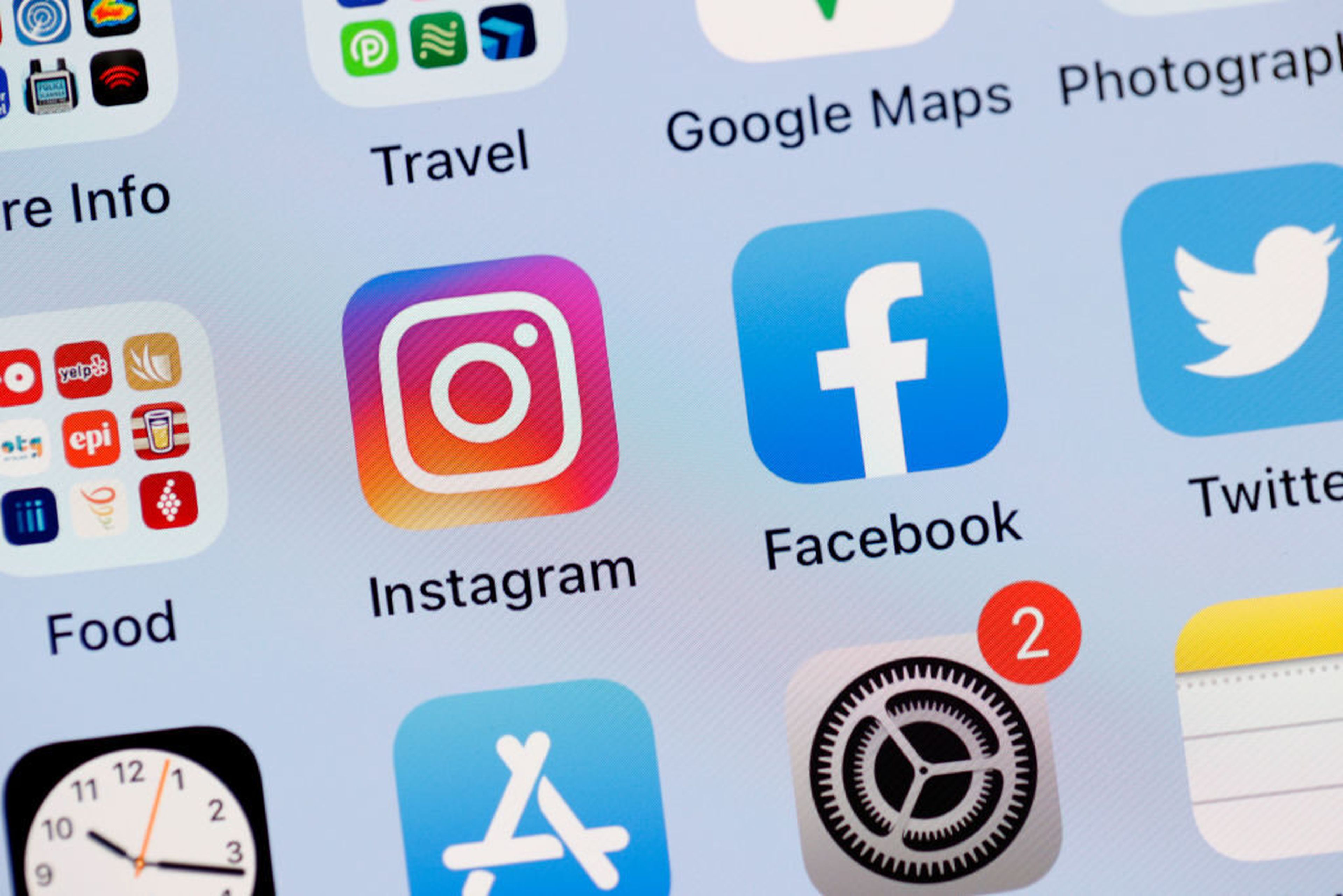 In this photo illustration, the Facebook and Instagram apps are seen on the screen of an iPhone. Meta announced Friday that it uncovered more than 400 malicious Android and iOS apps this year that target Facebook users to steal their login information.   (Photo Illustration by Justin Sullivan/Getty Images)