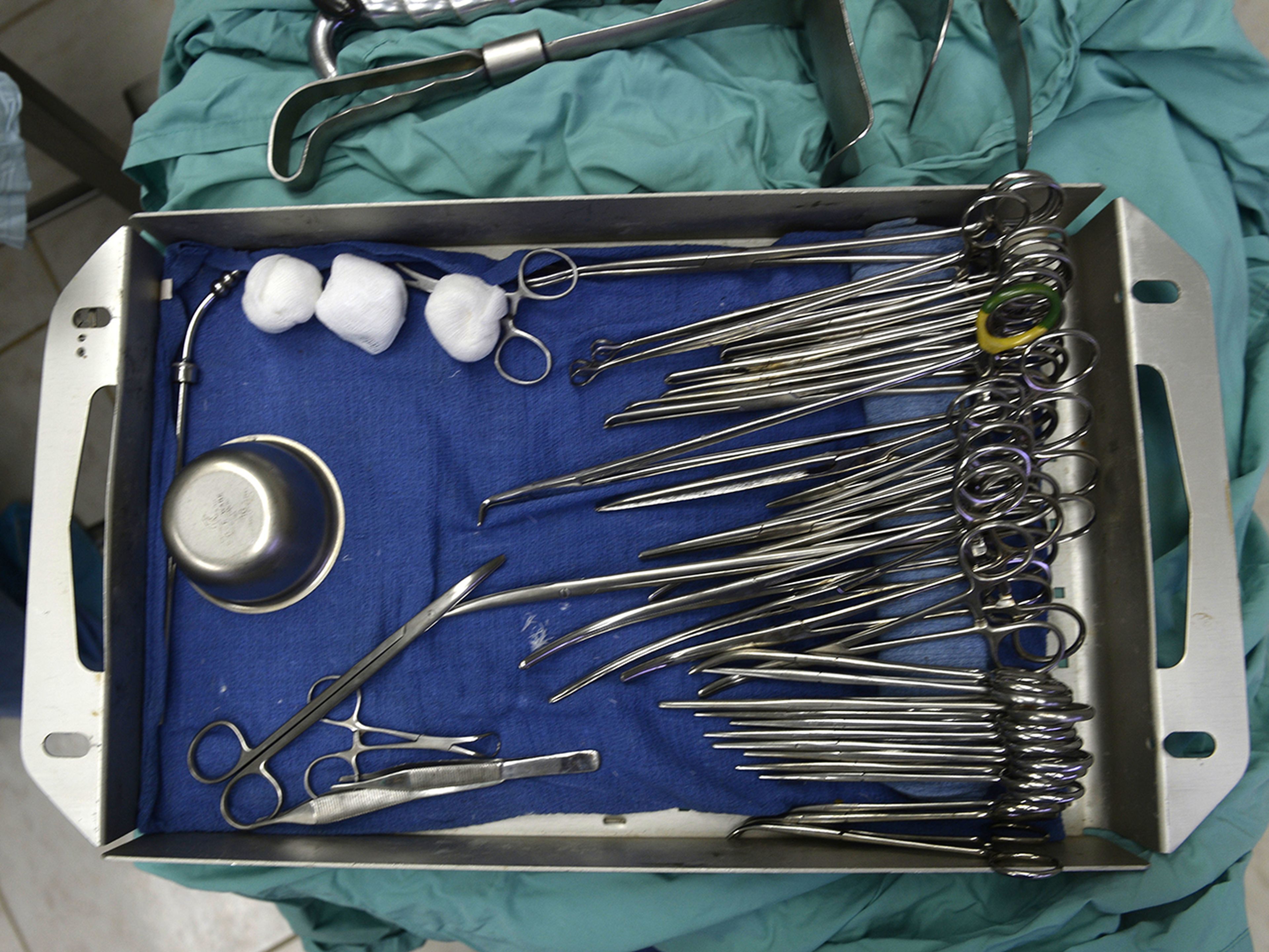 Medical instruments in an operating room