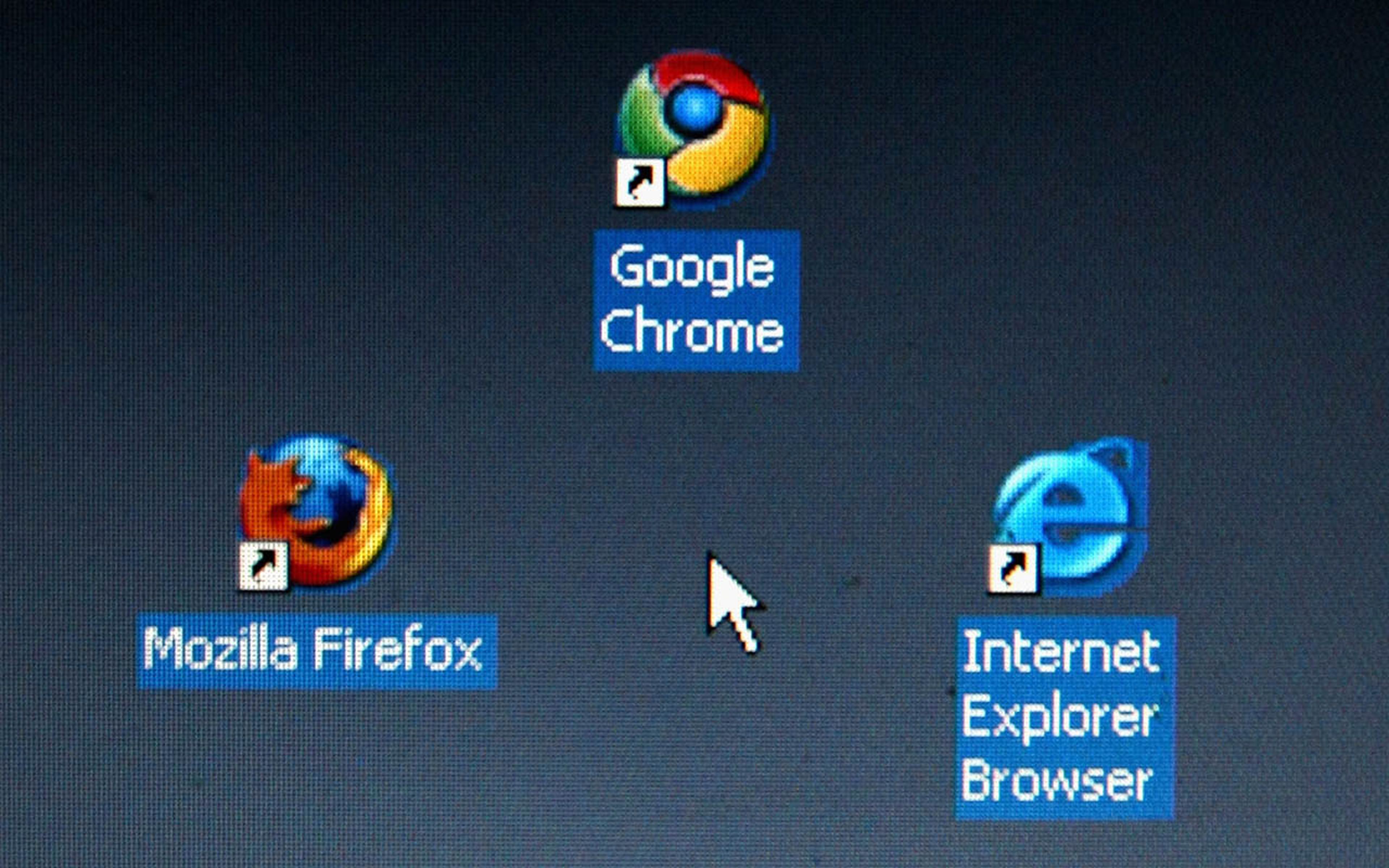 Internet browsers are seen on a computer screen