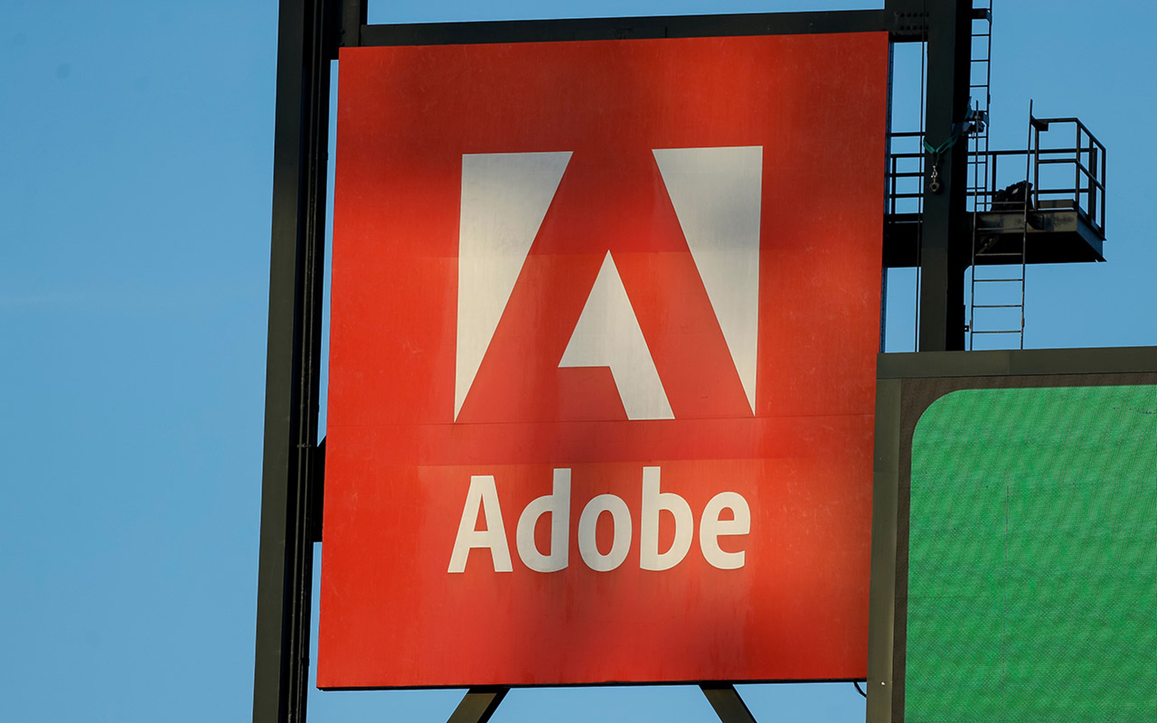 Adobe billboard at a baseball park.