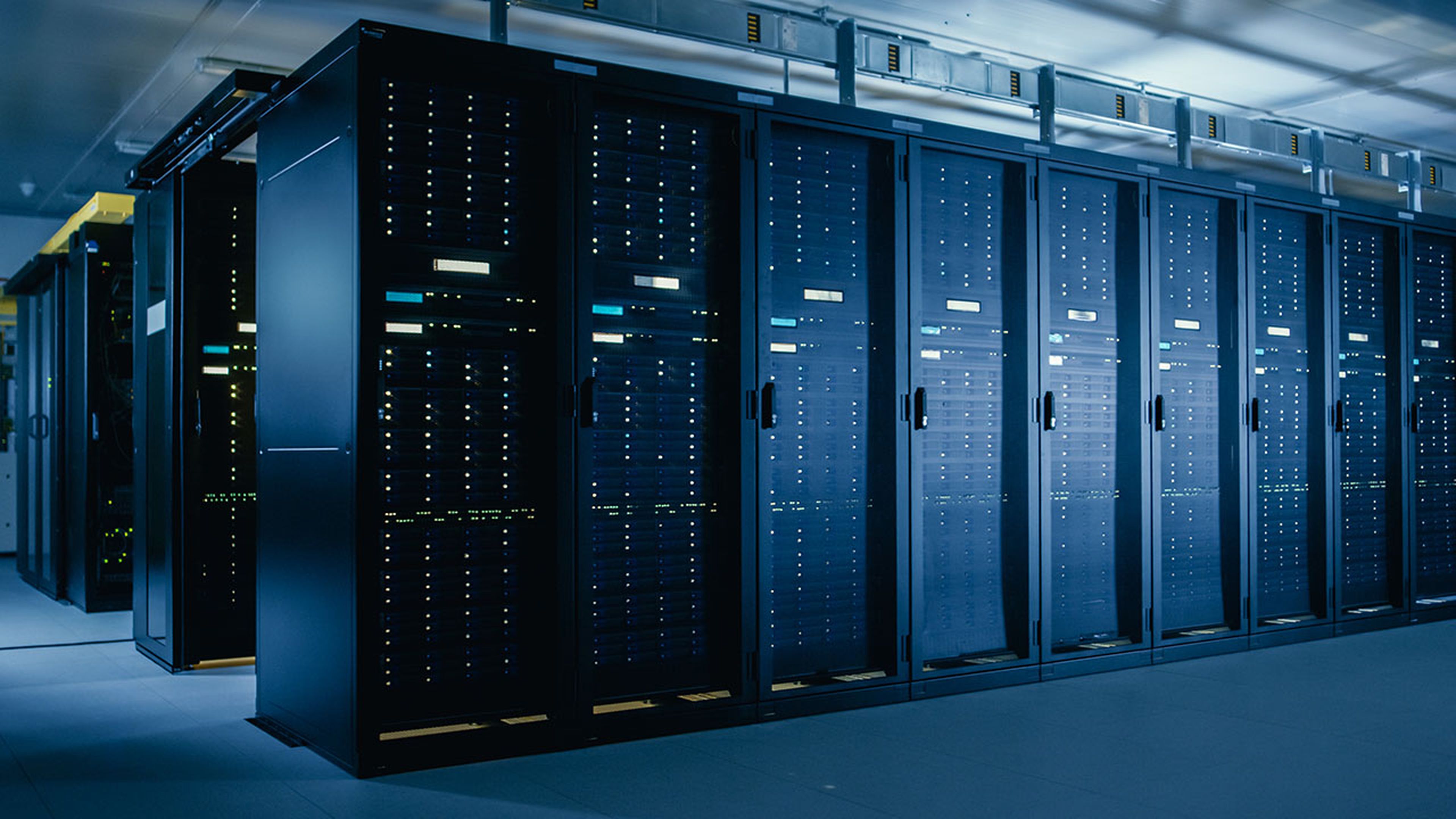 Computer servers in a data center