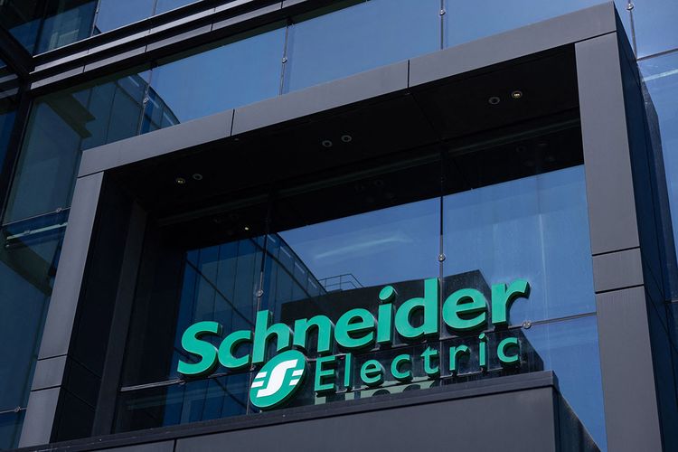 The headquarters of French electrical equipment giant Schneider Electric is seen in Rueil-Malmaison, outside Paris.