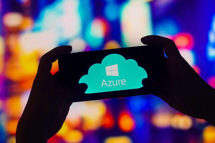 September 28, 2022, Brazil. In this photo illustration, the Microsoft Azure logo is seen displayed on a smartphone